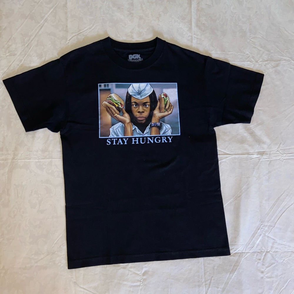 DGK Good Burger Stay Hungry Tee Black Sz. Medium
